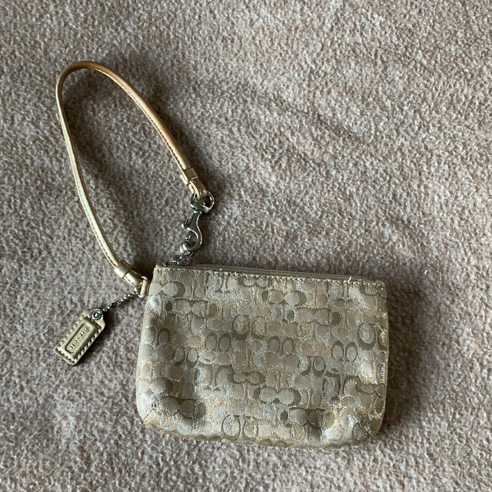 Coach Gold Wristlet